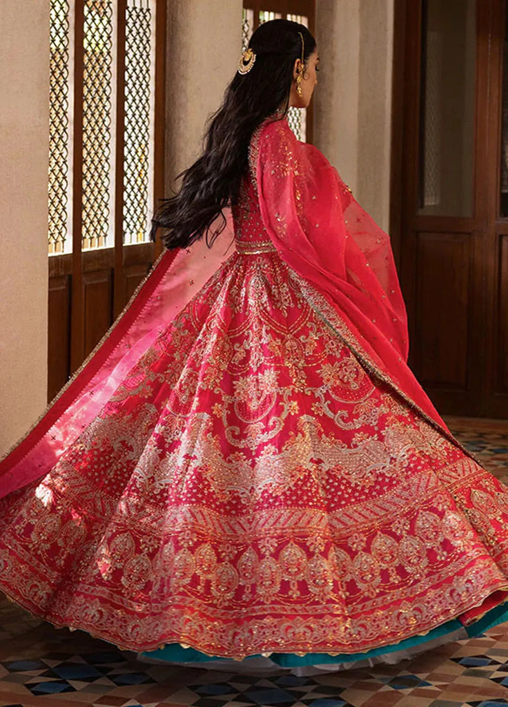 Jahan By Erum Khan Embroidered Organza Suit  4 Piece Suit EK24JV1 Gulabo - Formals Collection