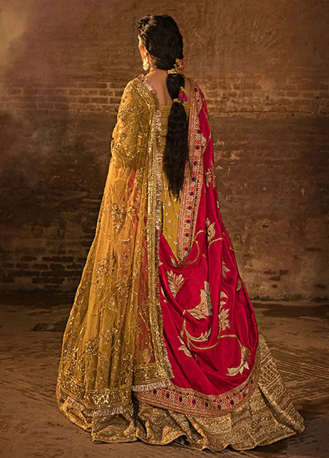 Jahan By Erum Khan Embroidered Raw Silk Suit  3 Piece