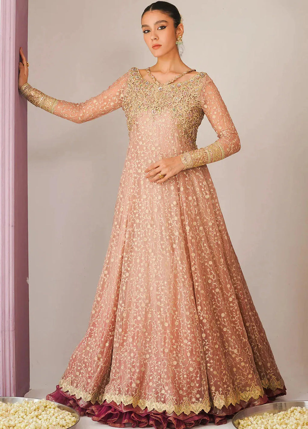 Jamnii Pret  Chiffon 2 Piece Suit Baghe Bahar