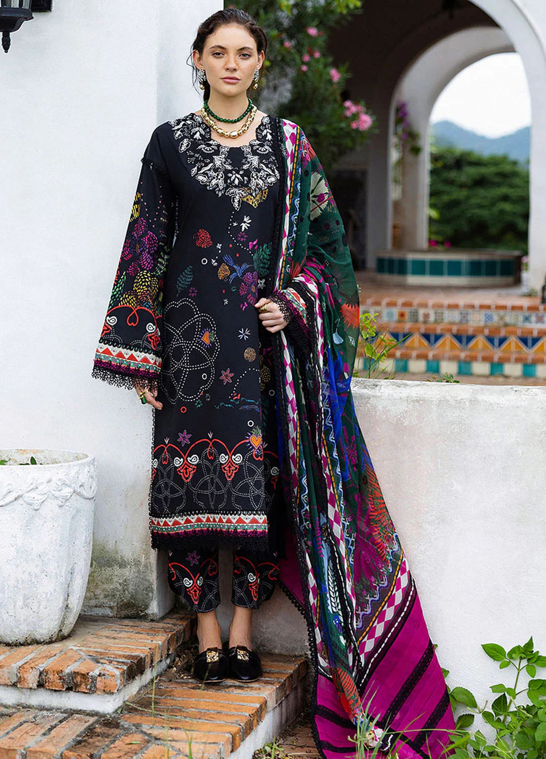 Mirasol by Mushq Embroidered Cambric Suits Stitched 3 Piece