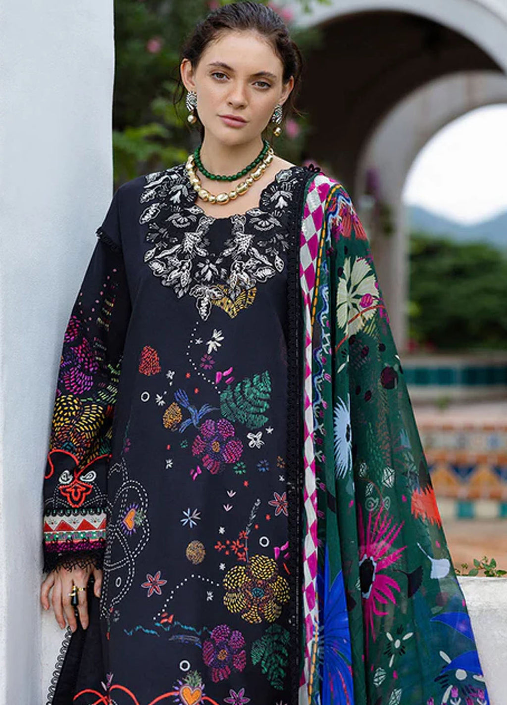 Mirasol by Mushq Embroidered Cambric Suits Stitched 3 Piece