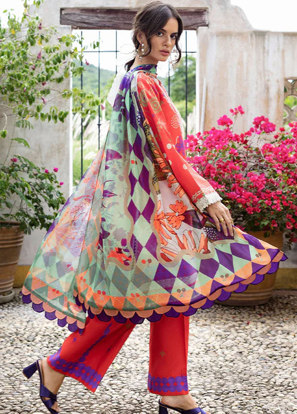 Mirasol by Mushq Embroidered Cambric SuitsStitched 3 Piece