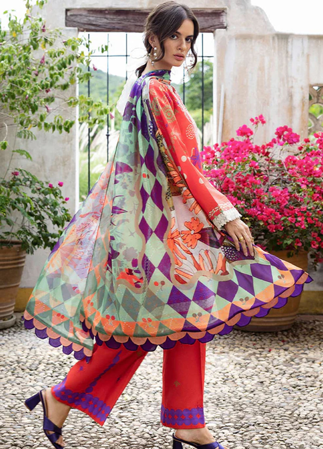 Mirasol by Mushq Embroidered Cambric SuitsStitched 3 Piece
