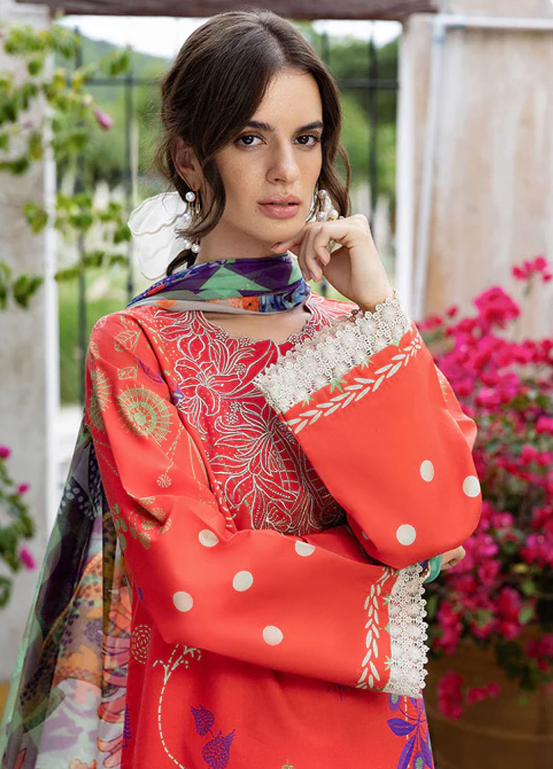 Mirasol by Mushq Embroidered Cambric SuitsStitched 3 Piece