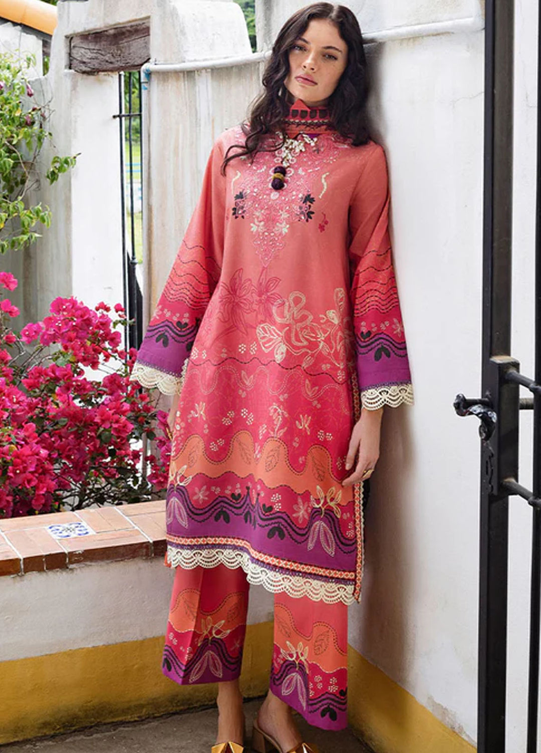 Mirasol by Mushq Embroidered Cambric Suits Stitched 3 Piece