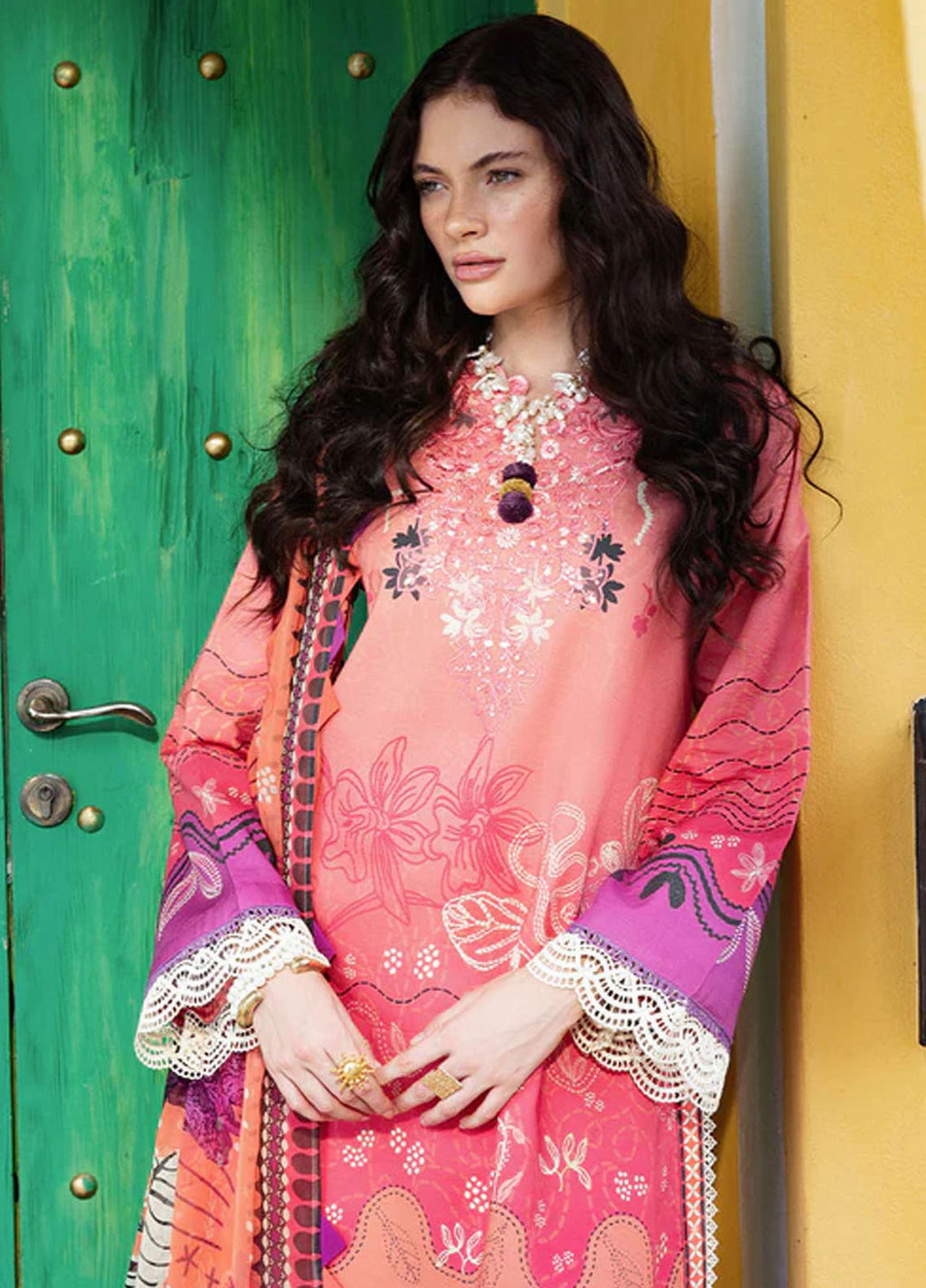 Mirasol by Mushq Embroidered Cambric Suits Stitched 3 Piece