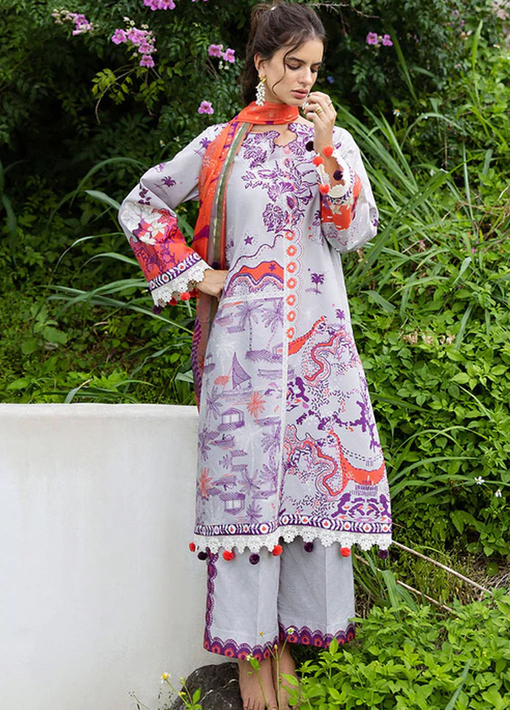 Mirasol by Mushq Embroidered Cambric Suits Stitched 3 Piece