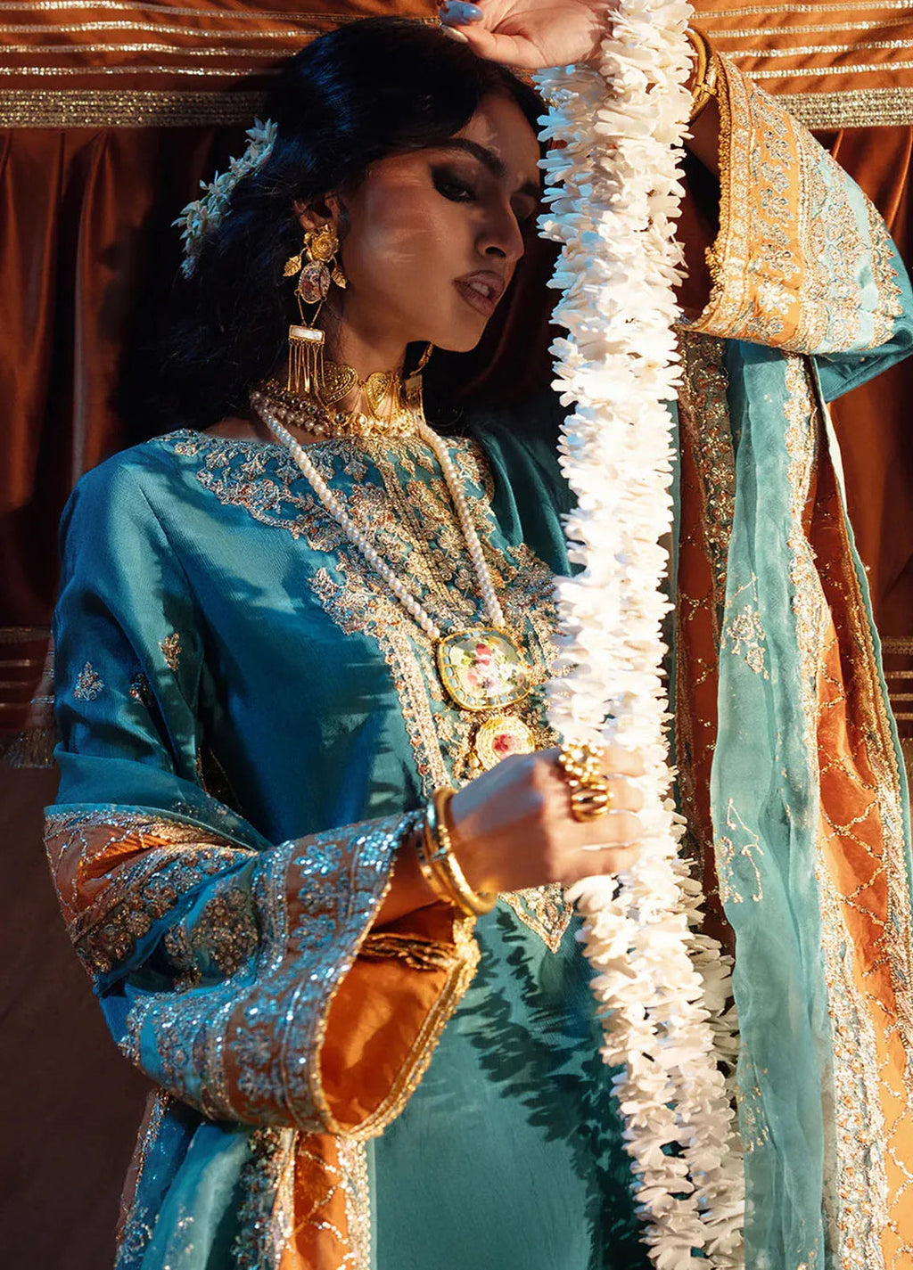 Mushk by AJR Couture Embroidered Suit 3 Piece