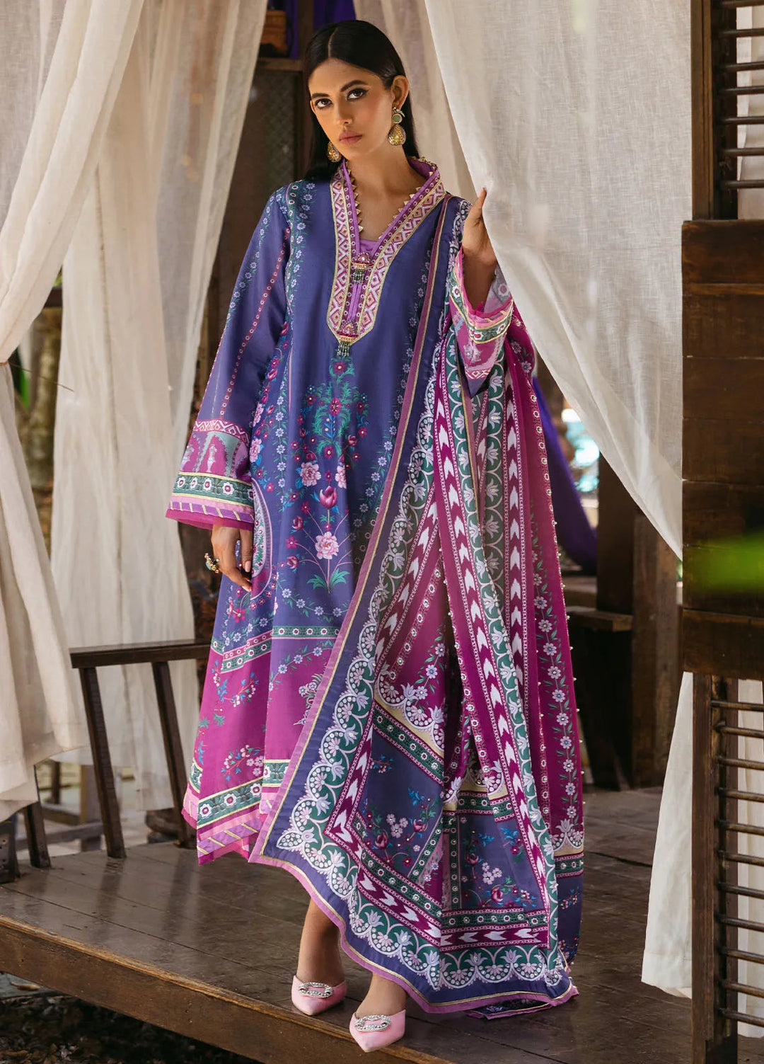 Nirvana By Mushq Embroidered Raw Silk Suit Unstitched 3 Piece
