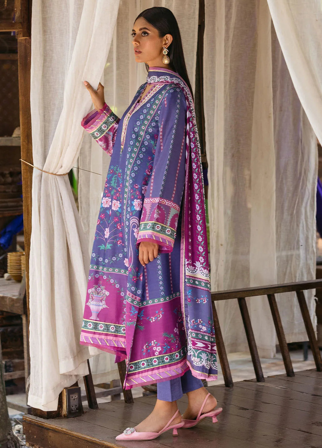 Nirvana By Mushq Embroidered Raw Silk Suit Unstitched 3 Piece