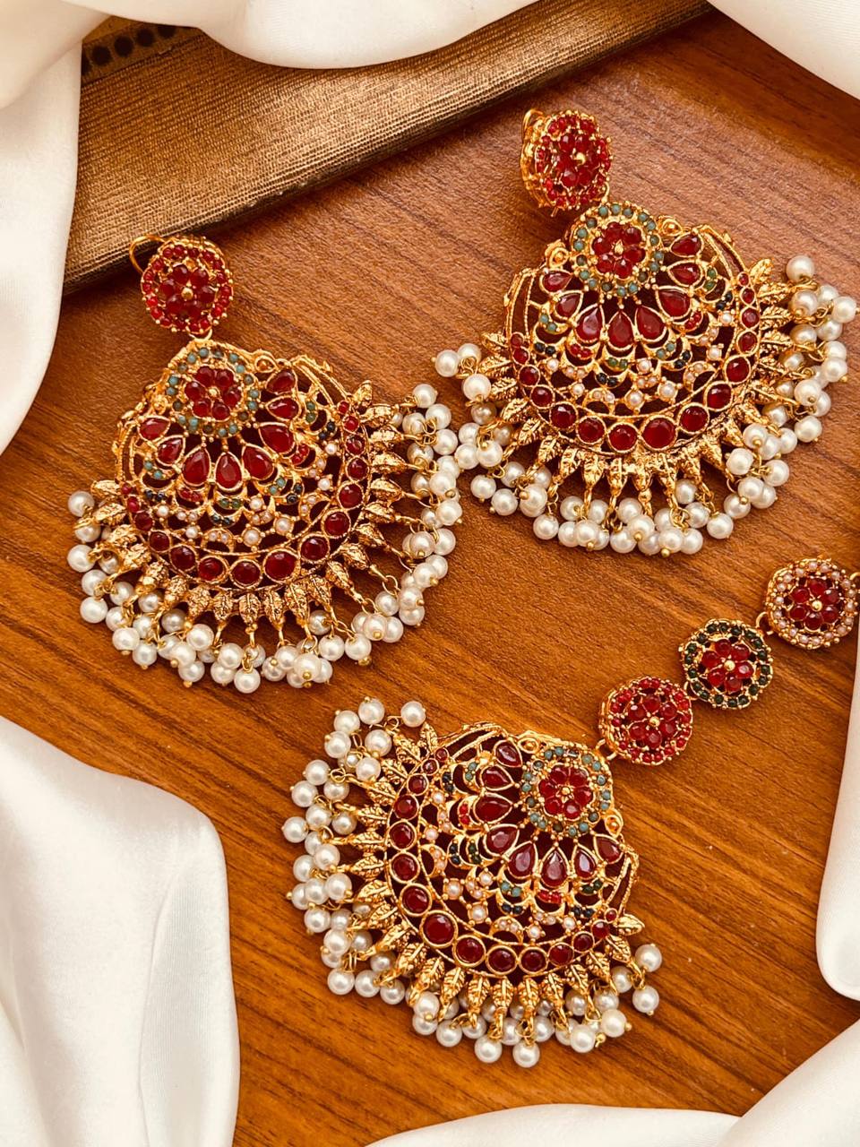 Balas Earrings – Elegant Kundan Drop Earrings in Multiple Colorways