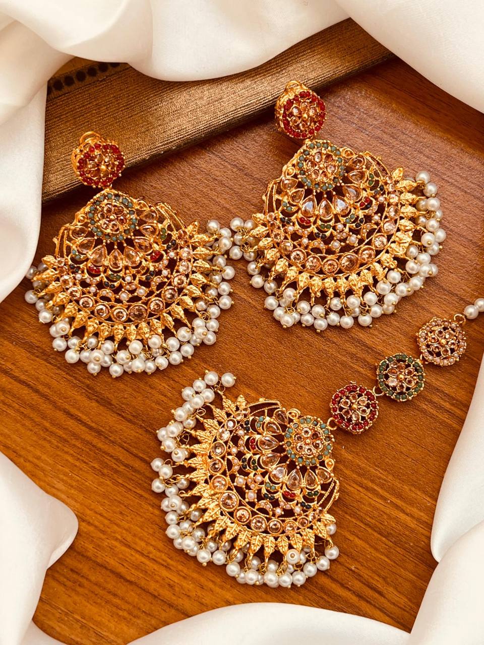 Balas Earrings – Elegant Kundan Drop Earrings in Multiple Colorways