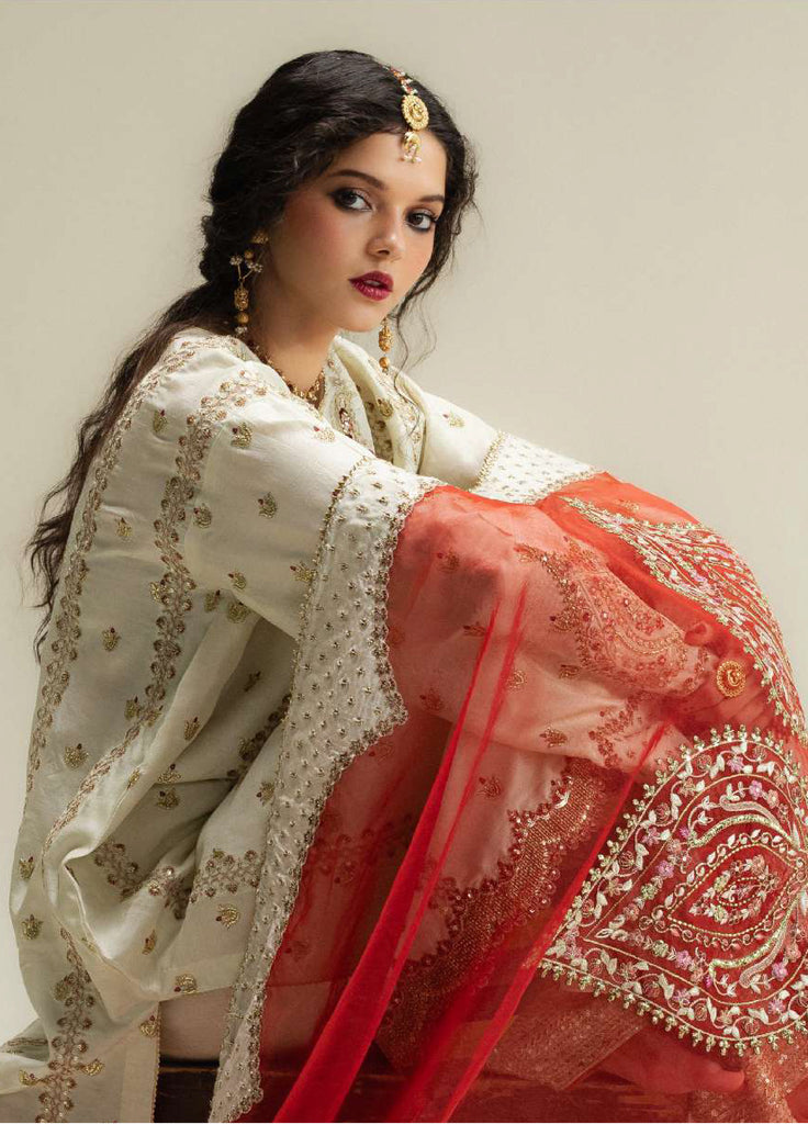 Zara Shahjahan Stitched  Embroidered Organza Suits 3 Piece