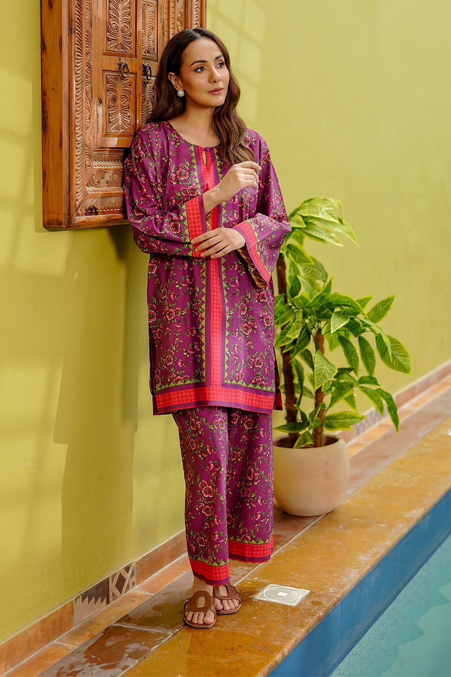 BLOSSOM SKETCH Stitched 2 pcs