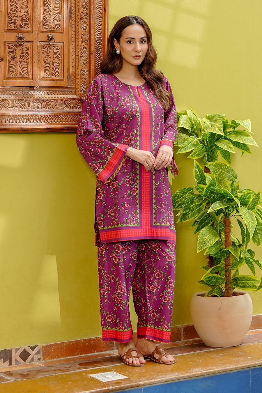 BLOSSOM SKETCH Stitched 2 pcs