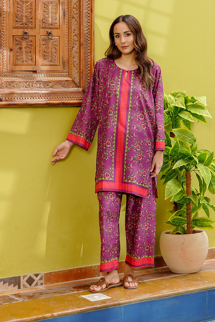 BLOSSOM SKETCH Stitched 2 pcs