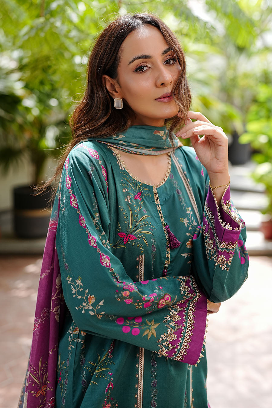 EMERALD WHISPER Stitched 3 pcs