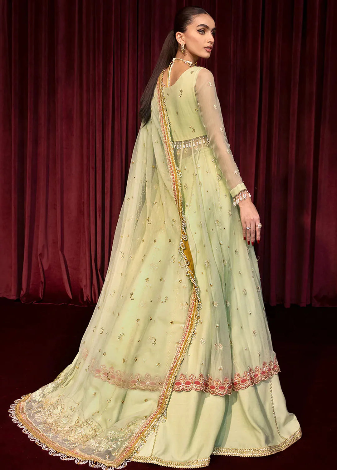 Embroidered Raw Silk 3 Piece Suit