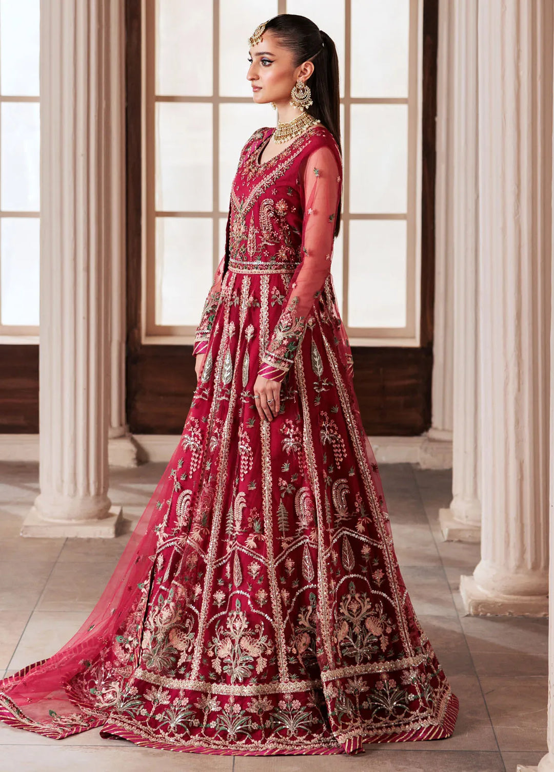 Zeenat by Zebtan Embroidered Net Suits  3 Piece